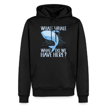 Wale Walfisch - Männer Premium Bio Hoodie - Schwarz - Vorne - Nico (187cm)