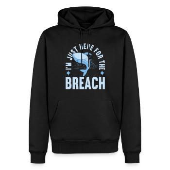 Wale Walfisch - Männer Premium Bio Hoodie - Schwarz - Vorne - Nico (187cm)