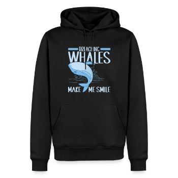 Wale Walfisch - Männer Premium Bio Hoodie - Schwarz - Vorne - Nico (187cm)