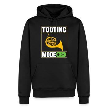 Cor Cuivres - Sweat à capuche Premium bio Homme - noir - Devant - Nico (187cm)