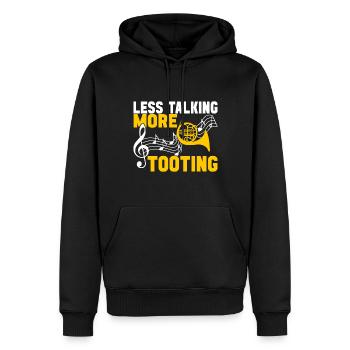 Horn Blechblasinstrument - Männer Premium Bio Hoodie - Schwarz - Vorne - Nico (187cm)