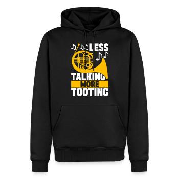 Horn Blechblasinstrument - Männer Premium Bio Hoodie - Schwarz - Vorne - Nico (187cm)