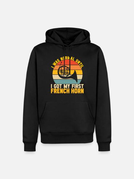 Horn Brass Instrument - Men’s Premium Organic Hoodie - black