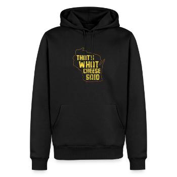 Fromage - Sweat à capuche Premium bio Homme - noir - Devant - Nico (187cm)