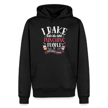 Cupcake - Sweat à capuche Premium bio Homme - noir - Devant - Nico (187cm)