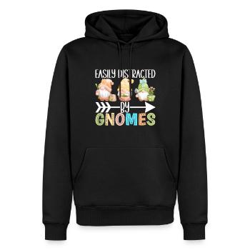 Nains de jardin Jardinage - Sweat à capuche Premium bio Homme - noir - Devant - Nico (187cm)