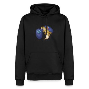 Gecko salamandre lézard Reptile cadeau - Sweat à capuche Premium bio Homme - noir - Devant - Nico (187cm)