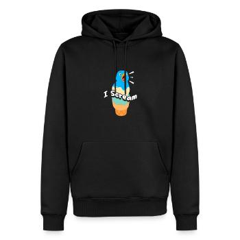Crème glacée Crème glacée Crème glacée Cadeau d’été - Sweat à capuche Premium bio Homme - noir - Devant - Nico (187cm)