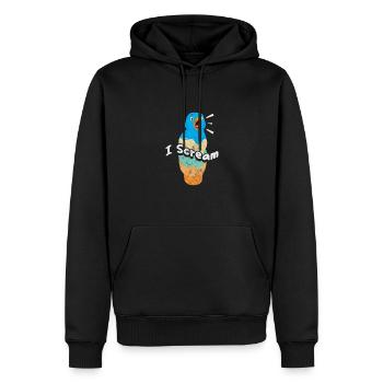 Eiscreme - Männer Premium Bio Hoodie - Schwarz - Vorne - Nico (187cm)
