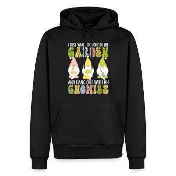 Nains de jardin Jardinage - Sweat à capuche Premium bio Homme - noir - Devant - Nico (187cm)