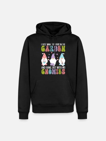 Gartenzwerge Gartenarbeit - Männer Premium Bio Hoodie - Schwarz