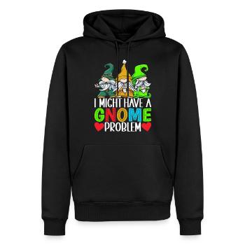 Nains de jardin Jardinage - Sweat à capuche Premium bio Homme - noir - Devant - Nico (187cm)