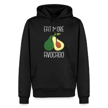 Avocat Guacamole Vegan Cadeau - Sweat à capuche Premium bio Homme - noir - Devant - Nico (187cm)