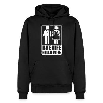 Junggeselle Jungesellenabschied - Männer Premium Bio Hoodie - Schwarz - Vorne - Nico (187cm)