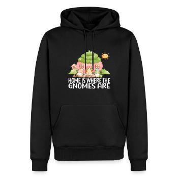 Nains de jardin Jardinage - Sweat à capuche Premium bio Homme - noir - Devant - Nico (187cm)