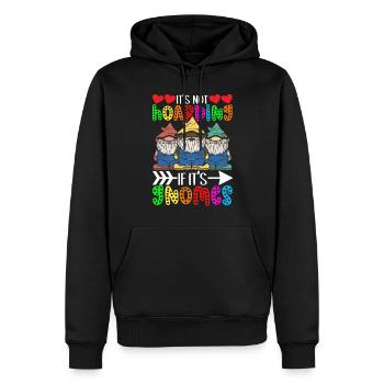 Nains de jardin Jardinage - Sweat à capuche Premium bio Homme - noir - Devant - Nico (187cm)