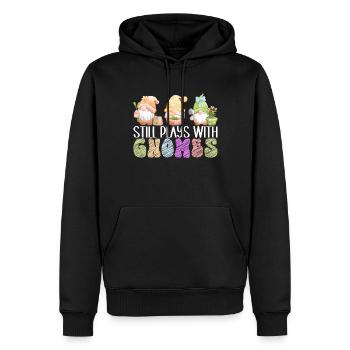 Nains de jardin Jardinage - Sweat à capuche Premium bio Homme - noir - Devant - Nico (187cm)