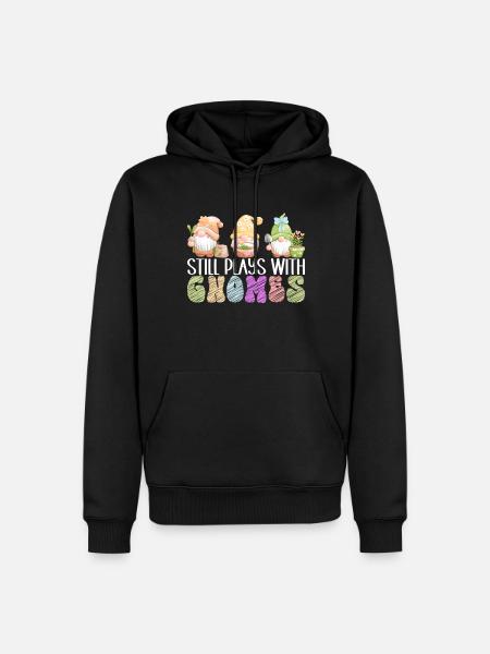 Gartenzwerge Gartenarbeit - Männer Premium Bio Hoodie - Schwarz