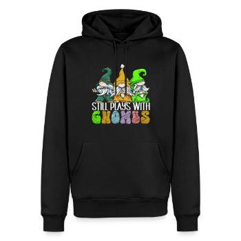 Nains de jardin Jardinage - Sweat à capuche Premium bio Homme - noir - Devant - Nico (187cm)
