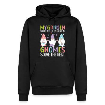 Nains de jardin Jardinage - Sweat à capuche Premium bio Homme - noir - Devant - Nico (187cm)
