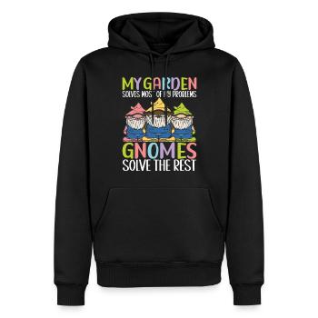 Nains de jardin Jardinage - Sweat à capuche Premium bio Homme - noir - Devant - Nico (187cm)