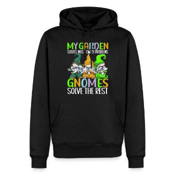 Nains de jardin Jardinage - Sweat à capuche Premium bio Homme - noir - Devant - Nico (187cm)