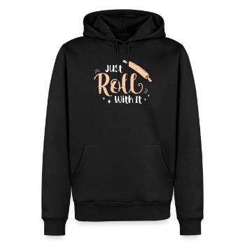 Baker - Men’s Premium Organic Hoodie - black - Front - Nico (187cm)