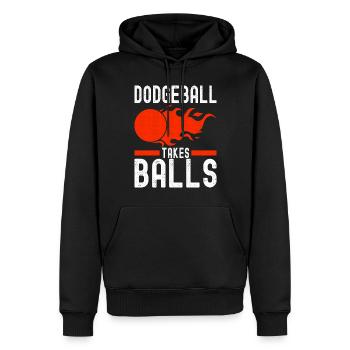 Ballon chasseur Ballon chasseur - Sweat à capuche Premium bio Homme - noir - Devant - Nico (187cm)