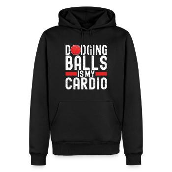 Ballon chasseur Ballon chasseur - Sweat à capuche Premium bio Homme - noir - Devant - Nico (187cm)