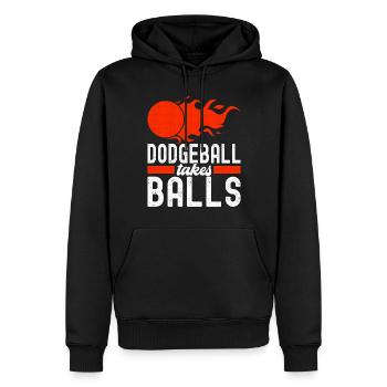 Ballon chasseur Ballon chasseur - Sweat à capuche Premium bio Homme - noir - Devant - Nico (187cm)