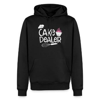 Cupcake - Sweat à capuche Premium bio Homme - noir - Devant - Nico (187cm)