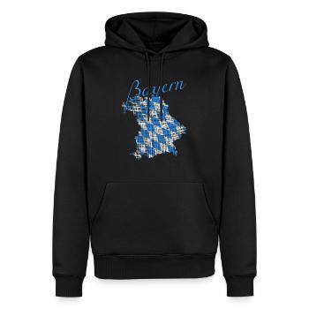 Bayern - Männer Premium Bio Hoodie - Schwarz - Vorne - Nico (187cm)