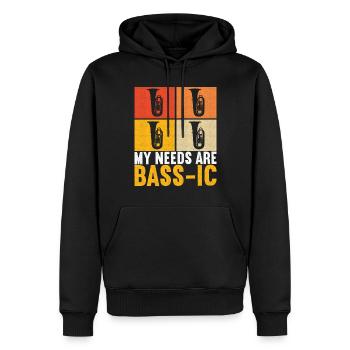 Tuba Tubiste - Sweat à capuche Premium bio Homme - noir - Devant - Nico (187cm)