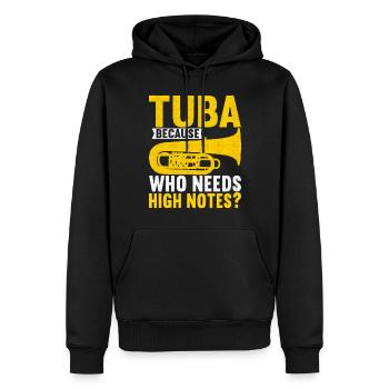 Tuba Tubiste - Sweat à capuche Premium bio Homme - noir - Devant - Nico (187cm)