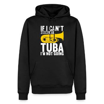 Tuba Tubiste - Sweat à capuche Premium bio Homme - noir - Devant - Nico (187cm)