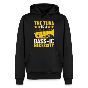 Tuba Tubiste - Sweat à capuche Premium bio Homme - noir - Devant - Nico (187cm)