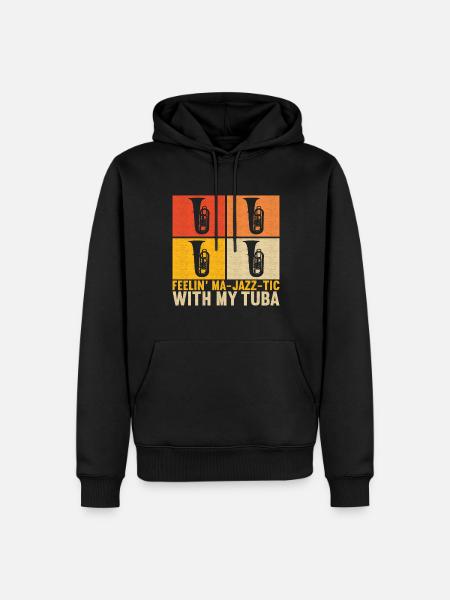 Tuba Tubist - Men’s Premium Organic Hoodie - black