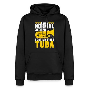 Tuba Tubiste - Sweat à capuche Premium bio Homme - noir - Devant - Nico (187cm)
