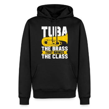 Tuba Tubiste - Sweat à capuche Premium bio Homme - noir - Devant - Nico (187cm)