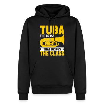 Tuba Tubiste - Sweat à capuche Premium bio Homme - noir - Devant - Nico (187cm)