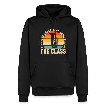 Tuba Tubiste - Sweat à capuche Premium bio Homme - noir - Devant - Nico (187cm)