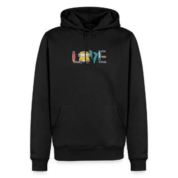 Busfahrer - Männer Premium Bio Hoodie - Schwarz - Vorne - Nico (187cm)