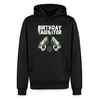 Laser Tag Anniversaire Laser Tag Joueur - Sweat à capuche Premium bio Homme - noir - Devant - Nico (187cm)