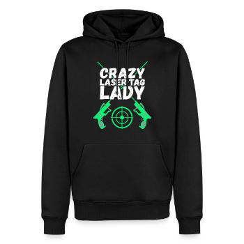 Laser Tag Anniversaire Laser Tag Joueur - Sweat à capuche Premium bio Homme - noir - Devant - Nico (187cm)