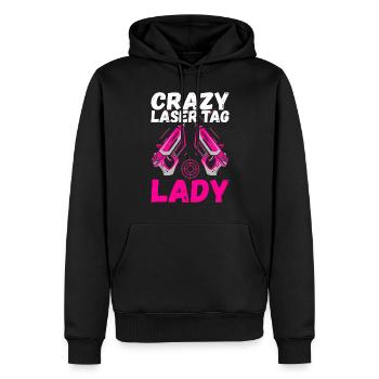 Laser Tag Anniversaire Laser Tag Joueur - Sweat à capuche Premium bio Homme - noir - Devant - Nico (187cm)