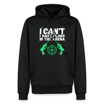 Laser Tag Anniversaire Laser Tag Joueur - Sweat à capuche Premium bio Homme - noir - Devant - Nico (187cm)