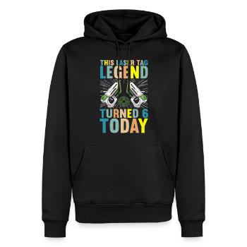 Laser Tag Anniversaire Laser Tag Joueur - Sweat à capuche Premium bio Homme - noir - Devant - Nico (187cm)