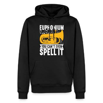 Euphonium Euphoniste - Sweat à capuche Premium bio Homme - noir - Devant - Nico (187cm)