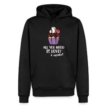 Cupcake Muffin Backen Geschenk - Männer Premium Bio Hoodie - Schwarz - Vorne - Nico (187cm)