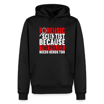 Forensik Forensiker - Männer Premium Bio Hoodie - Schwarz - Vorne - Nico (187cm)